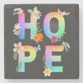 Hoppas konstnärligt positiv motiv inspirerande stenunderlägg