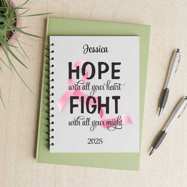 Hoppas med ditt hjärta bröstcancer anteckningsbok (Skapare uppladdad)