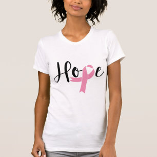 Hoppas Rosa Ribbon Breast Cancer Awareness T-Shirt
