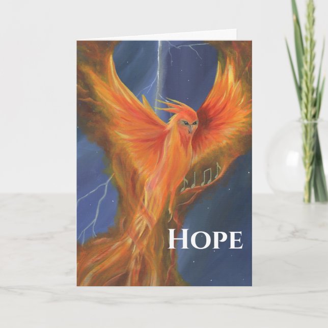 Hoppas Stigning Phoenix-kort Helgkort (Framsida)
