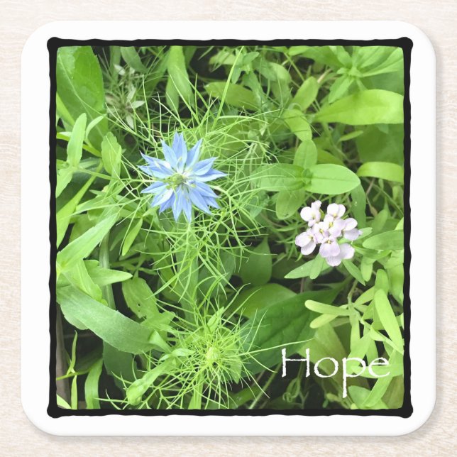 Hoppas Underlägg Papper Kvadrat (Framsidan)