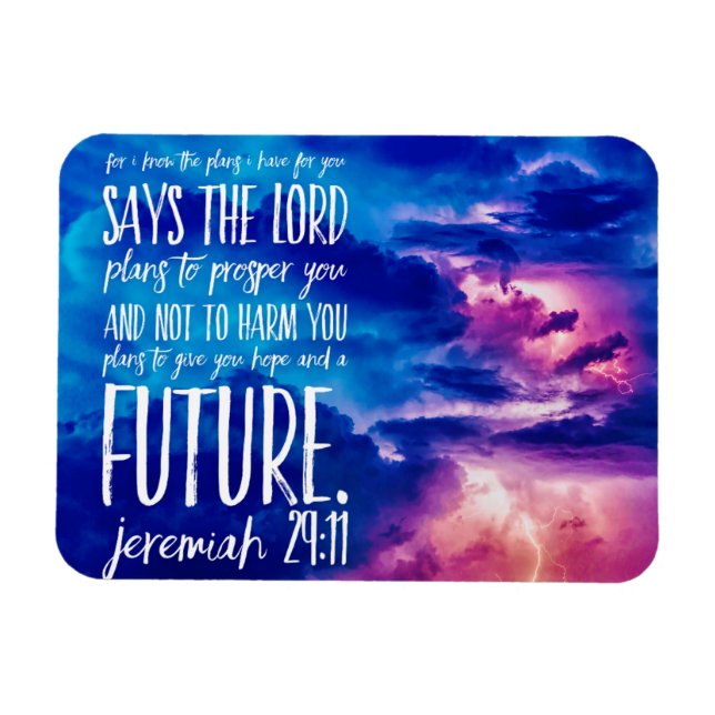 Hoppas välmående Bible Verse Christian Scripture Magnet (Horisontell)