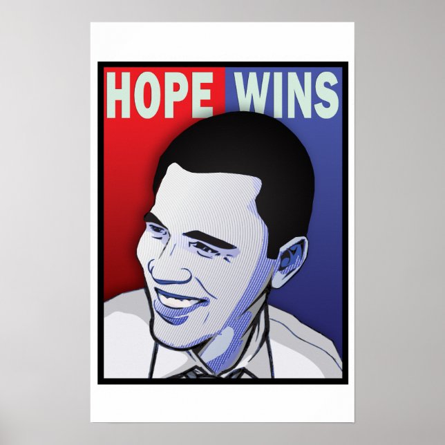Hoppas Won! - Barack Obama Förenta staternas presi Poster (Framsidan)