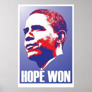 Hoppas Won! - Barack Obama Förenta staternas presi Poster