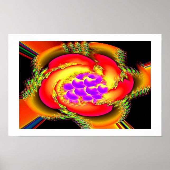 Hoppblommans blommigt konst poster (Framsidan)