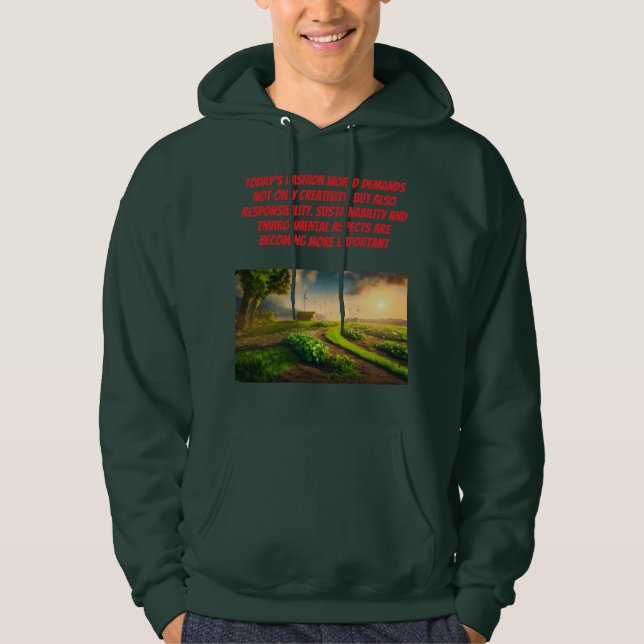 Hoppblommor i hållbarhet odlar framtiden hoodie (Framsida)