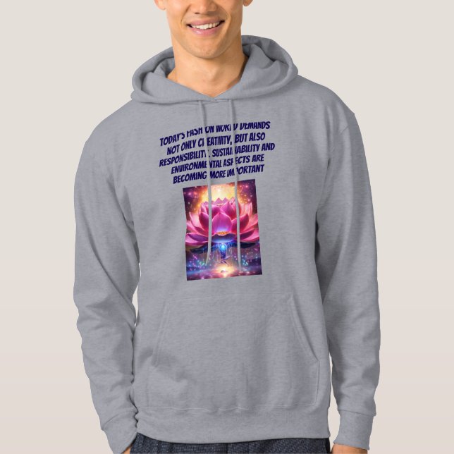 Hoppblommor i hållbarhet odlar framtiden hoodie (Framsida)