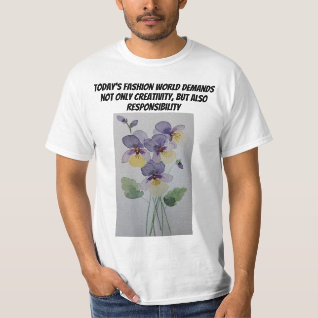 Hoppblommor i hållbarhet odlar framtiden t shirt (Framsida)
