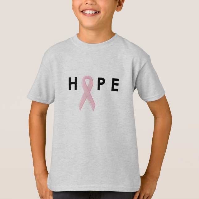 Hoppbröstcancerband T Shirt (Framsida)