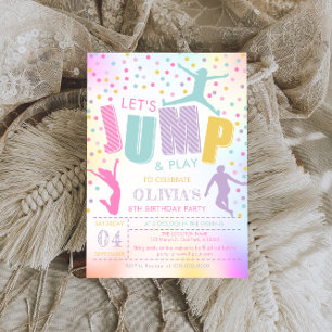 Hoppdag, jump-inbjudan till Trampoline-parti Inbjudningar