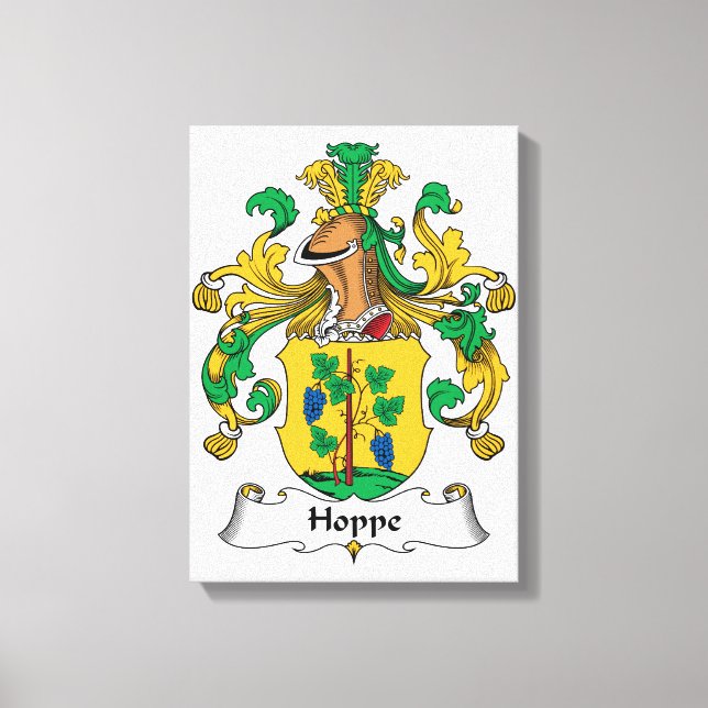Hoppe Family Crest Canvastryck (Framsida)