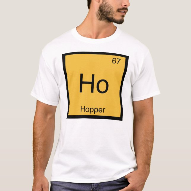 Hoppernamn Kemielement Periodiska Systemet T Shirt (Framsida)