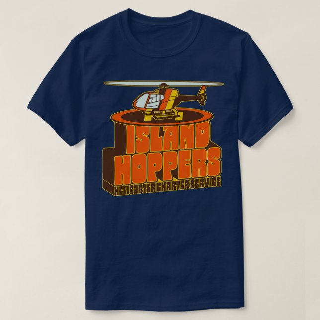 Hoppers Helicopter Charter Service T Shirt (Design framsida)