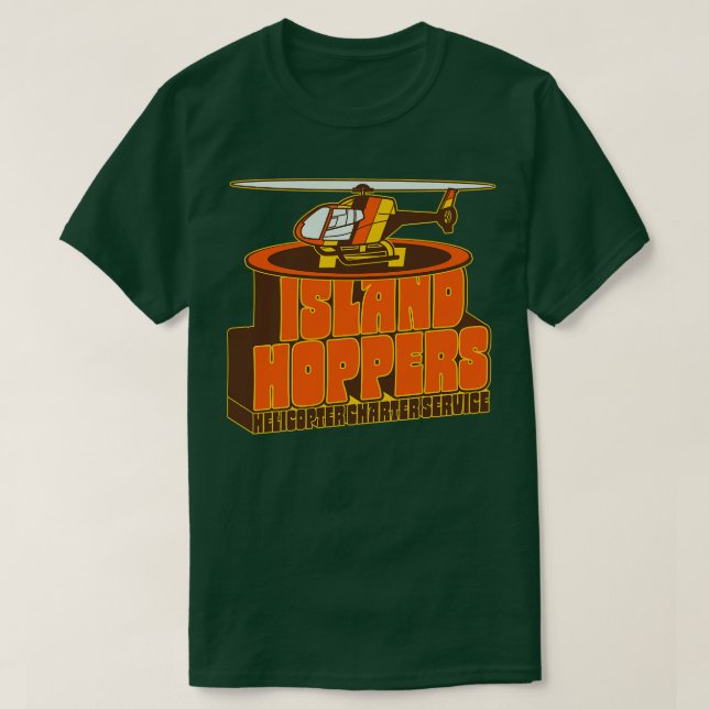 Hoppers Helicopter Charter Service T Shirt (Design framsida)