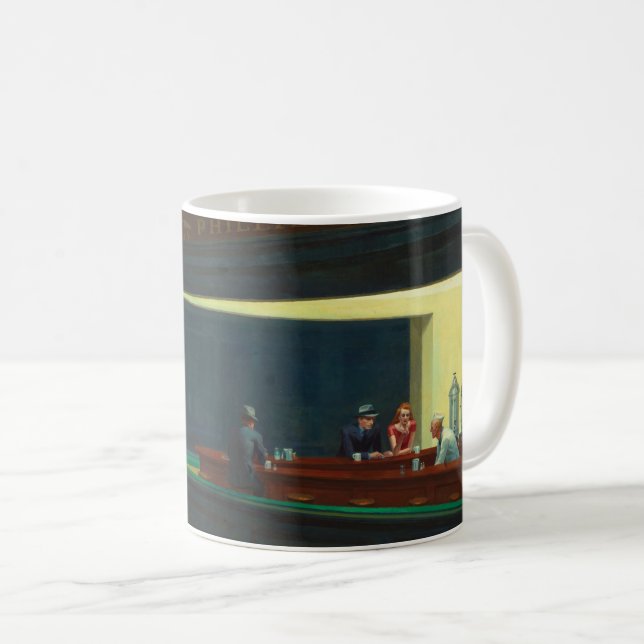 Hopper's Nighthawks Kaffemugg (Framsida höger)