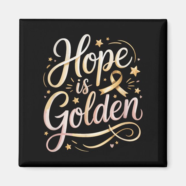 Hoppet är gyllene - stöd till barncancer magnet (Framsidan)