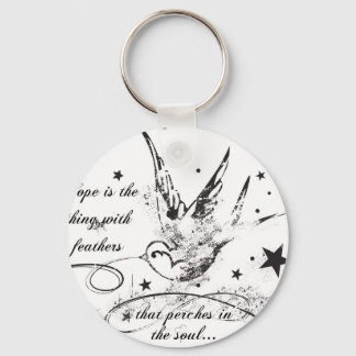 Hoppet är Sak med fjädrar Nyckelring