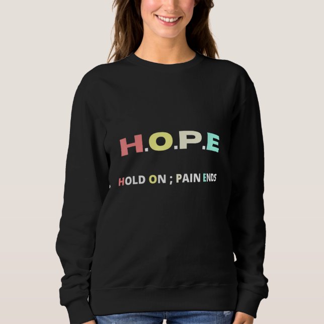 Hoppet att hålla kvar smärtan slutar flytta t shirt (Framsida)