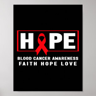 Hoppet Blood Cancer - Röd Blockon Blood Cancer Awa Poster