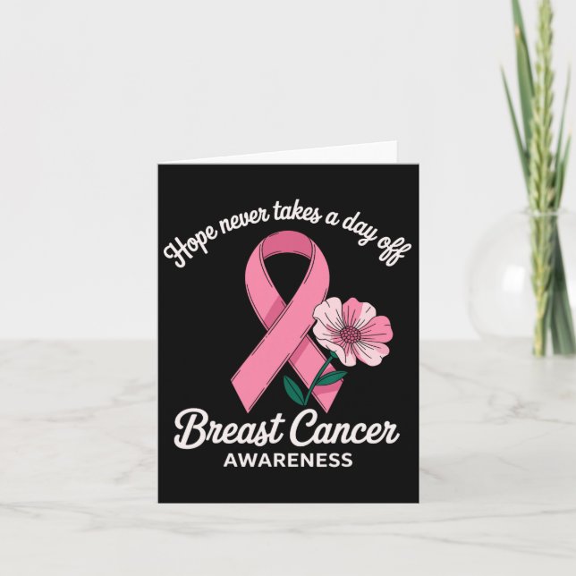 Hoppet Breast Cancer Awareness Support Kort (Framsida)
