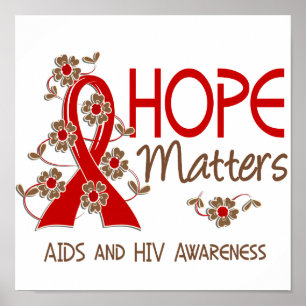 Hoppet gäller 3 AIDS Poster