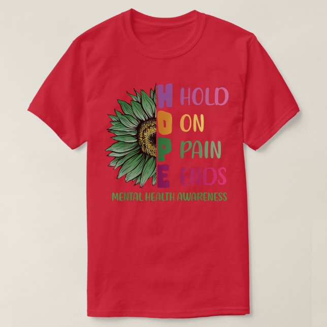 Hoppet - håll käften - Medvetenhet om psykisk häls T Shirt (Design framsida)
