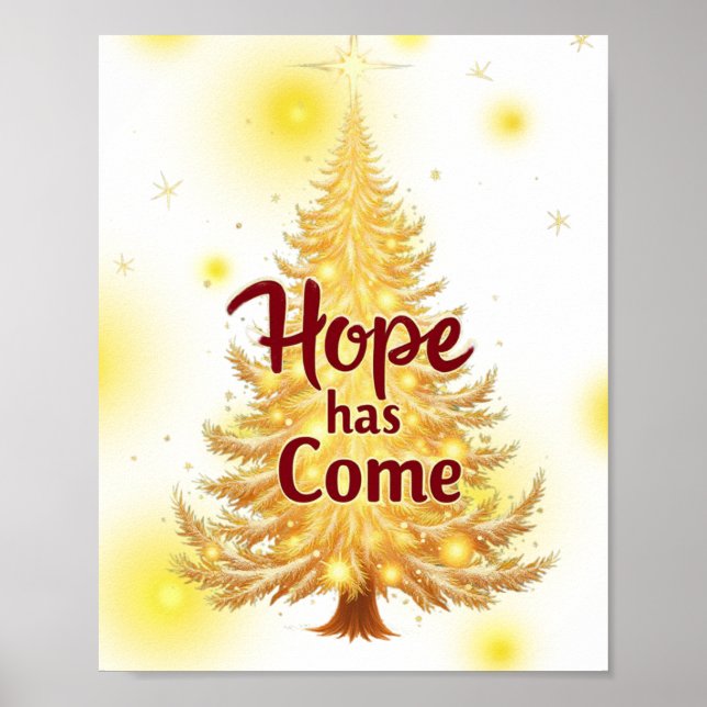 Hoppet har Kom julmurskonst Poster (Framsidan)