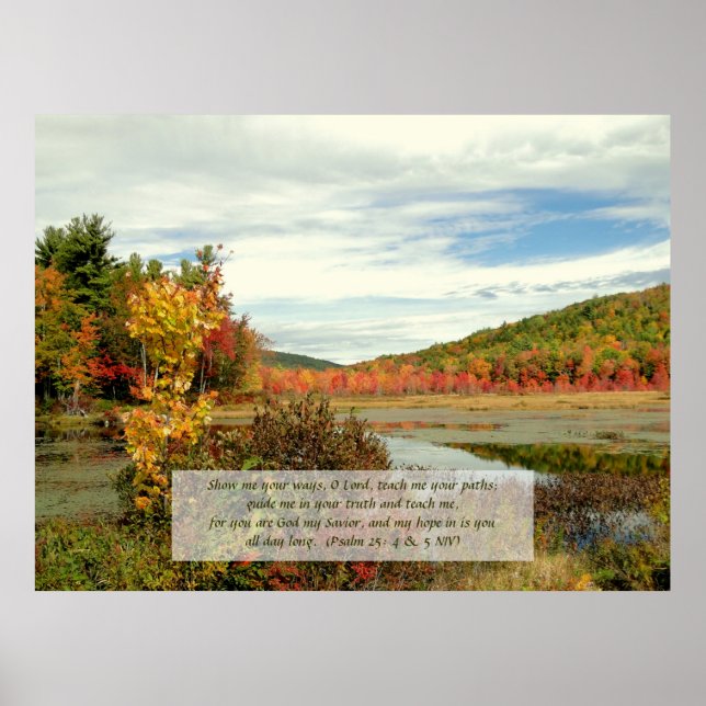 Hoppet i Gud, Fall Photography Christian Poster (Framsidan)