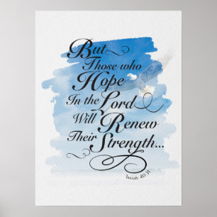 Hoppet i Herren - Isaiah 40 Poster