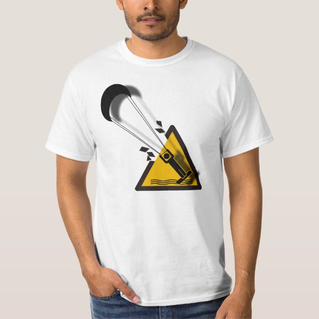 Hoppet. Kite surfing humor shirt T-shirt (Framsida)