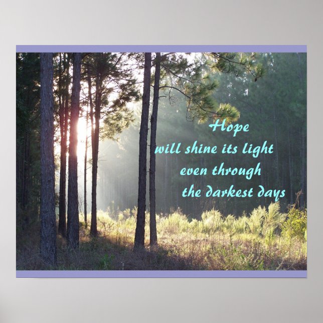 Hoppet kommer att skina dess ljus Poster (Framsidan)