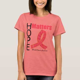 Hoppet Matters Breast Cancer Gemstone Ribbon T-shirt