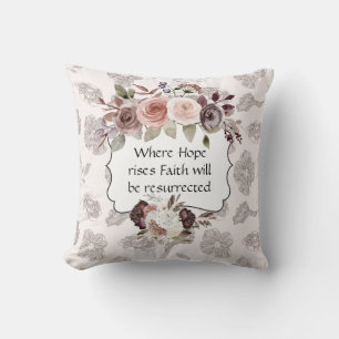 Hoppet ökar Blommigten Boho Watercolor Pillow Kudde