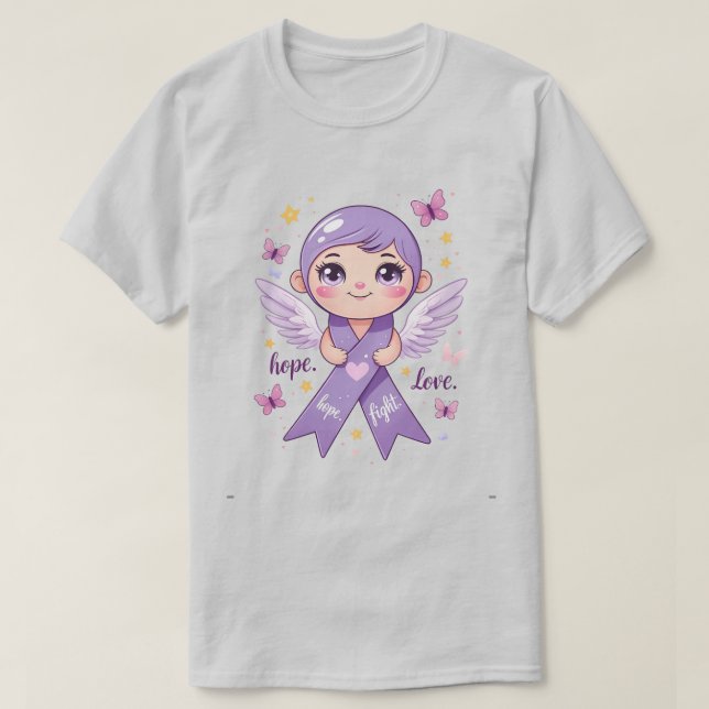 Hoppet om att bekämpa cancer i pankreas t shirt (Design framsida)