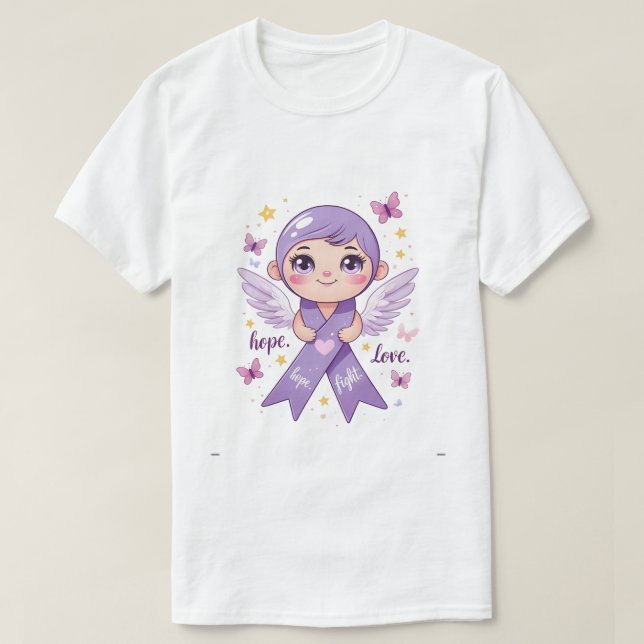 Hoppet om att bekämpa cancer i pankreas t shirt (Design framsida)