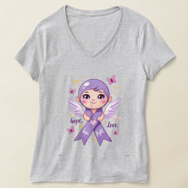 Hoppet om att bekämpa cancer i pankreas t shirt (Laydown)