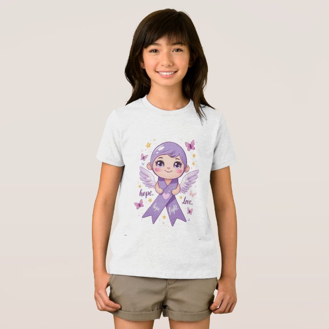 Hoppet om att bekämpa cancer i pankreas t shirt (Framsida Full)