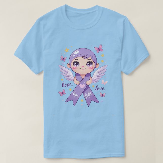 Hoppet om att bekämpa cancer i pankreas t shirt (Design framsida)