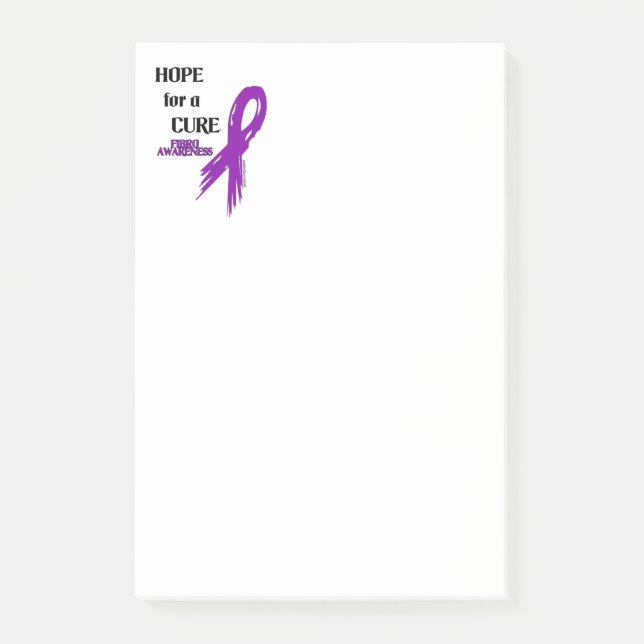 Hoppet om en Cure/Torn Ribbon...Fibro Post-it Block (Framsida)