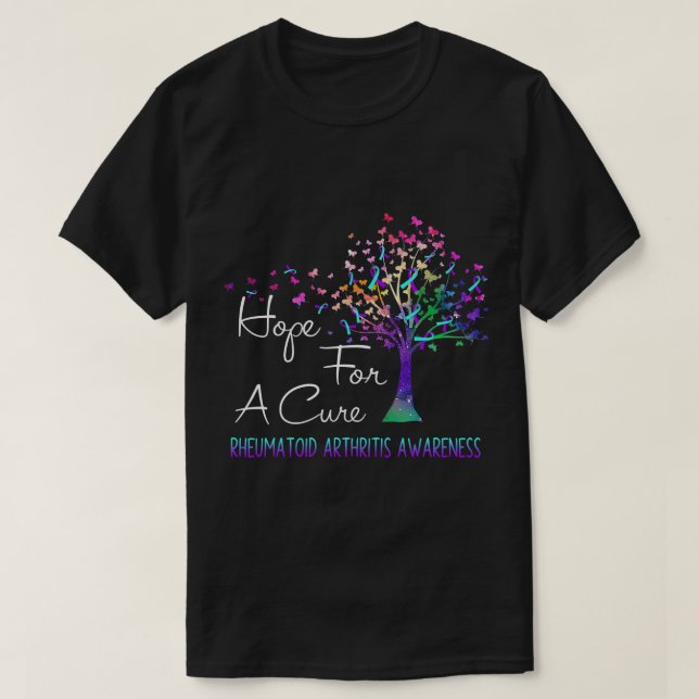 Hoppet om ett reumatoid artrit Awareness Tre T Shirt (Design framsida)