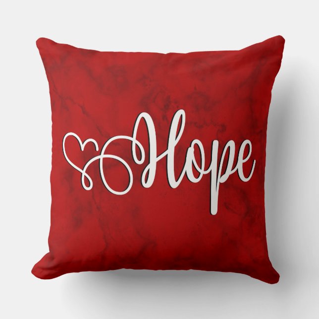 Hoppet om Marled Red - Dekorativ kudde (Framsida)