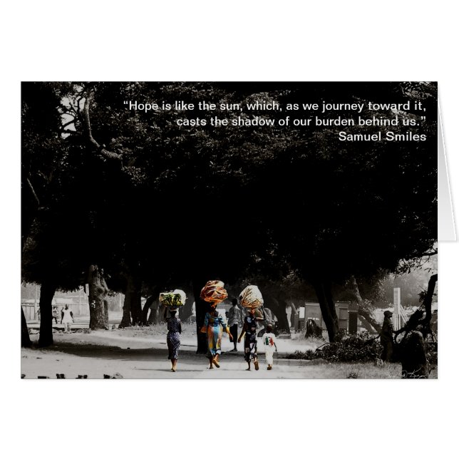 Hoppet som Sol Hälsningskort (Framsidan Horizontal)