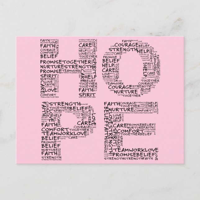 Hoppets anda (svart text) vykort (Framsida)