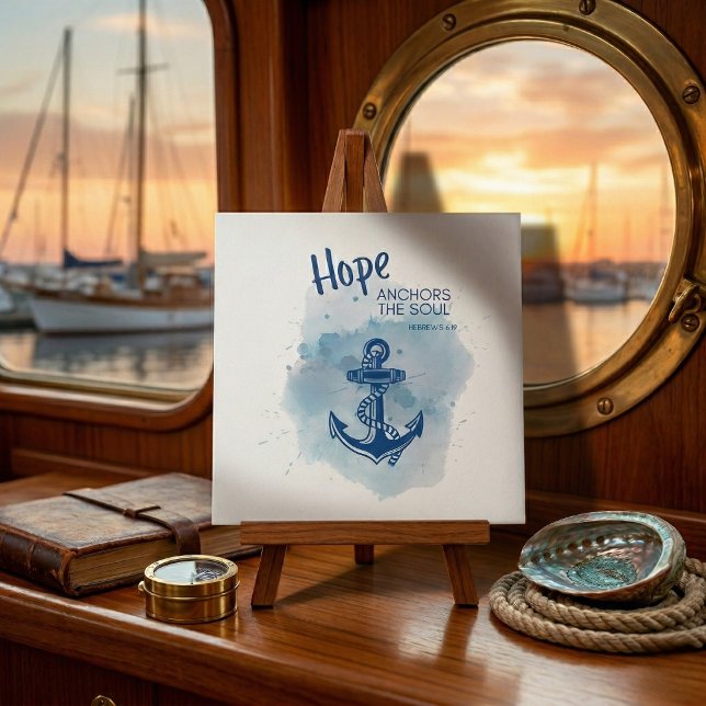 Hoppets Ankarskriftkort (Faith for the high seas.)
