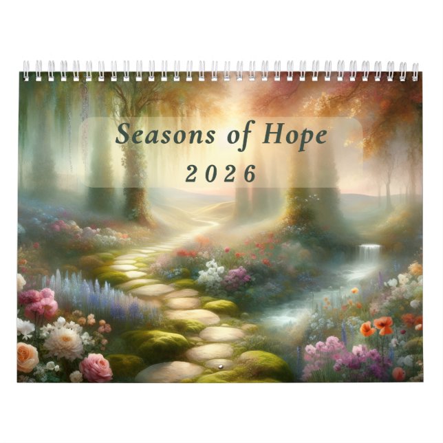 Hoppets årstider 2026 Inspirerande blomsterarrange Kalender (Omslag)