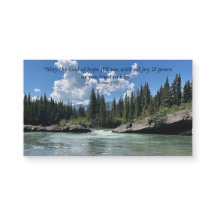 Hoppets Gud Citat Berg Flod Fotografi Magnet