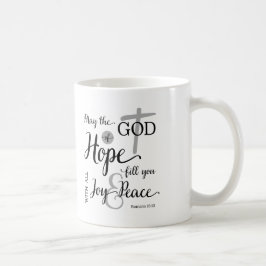 Hoppets gud fyller dig med Joy & Peace Kaffemugg