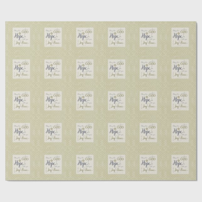 Hoppets gud fyller dig med Joy & Peace Presentpapper (Platt)