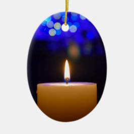 Hoppets ljus julgransprydnad keramik