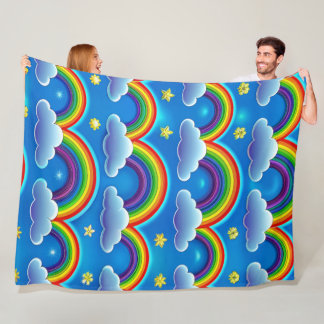 Hoppets regnbåge - Mysiga babyblanket Fleecefilt